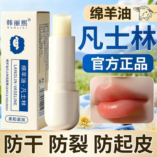 【越涂越润❗️绵羊油凡士林润唇膏】抹完小嘴都是嫩嫩的，由内而外抚润干唇，凝炼多重嫩唇精华，一抹吸收润而不腻，补水保湿无色唇膜防干裂唇部护理滋润QQ 商品图2