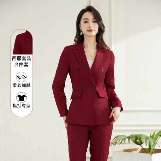 【上衣+裤子】罗蒙女士西服套装两件套时尚商务气质干练百搭日常两件套 商品图4