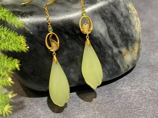 【御珠宫坊】金镶黄玉耳坠 商品图1