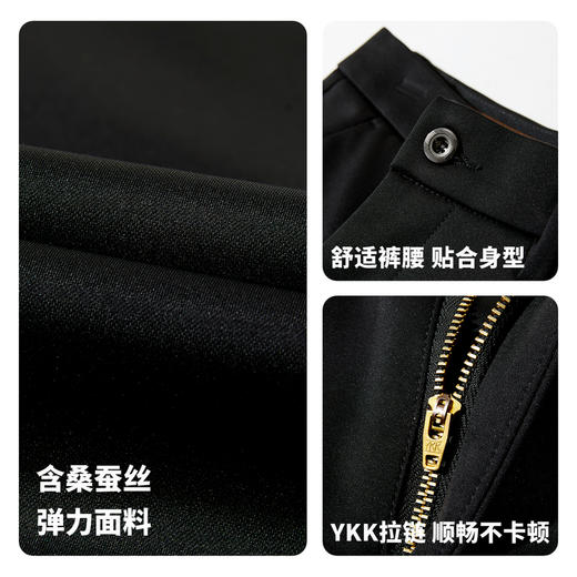 【含桑蚕丝】圣得西2025年冬季男士青年休闲裤直筒商务通勤长裤 商品图4