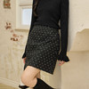 奢姿大码女装2025冬季复古波点半身裙胖妹妹高腰A遮胯百搭短裙9954453909B 商品缩略图1