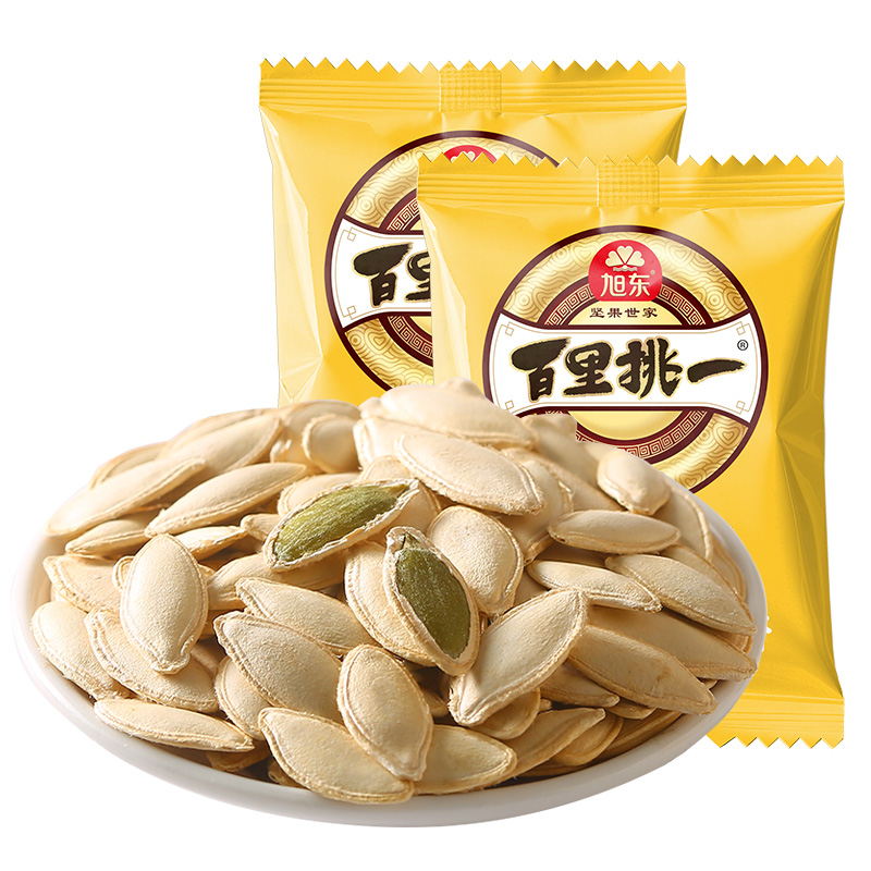 旭东原味南瓜籽500g微咸南瓜子独立小包装休闲零食坚果炒货年货