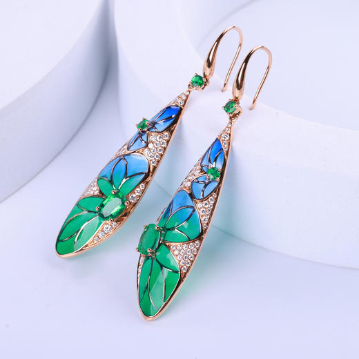【蝶舞】空窗珐琅耳坠-CB12409038 商品图7