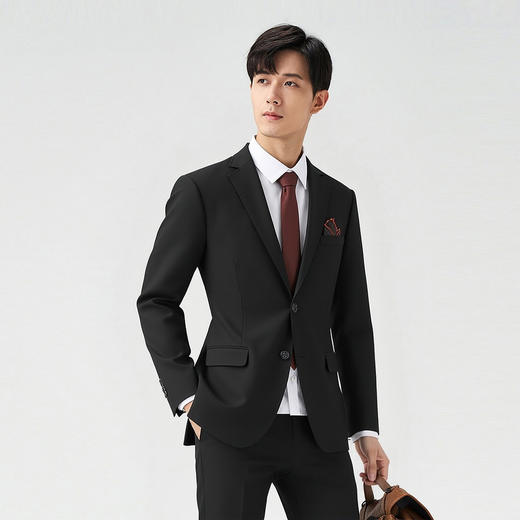 【上衣+裤子】罗蒙男士西服套装婚庆宴会礼服正装气质商务职业修身款结婚礼服两件套 商品图1