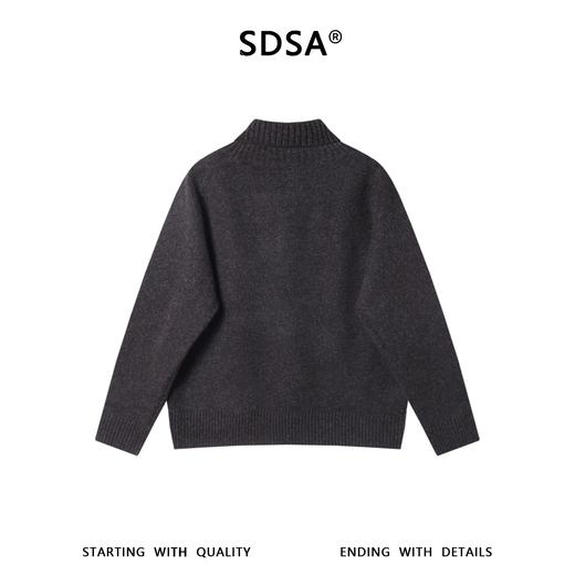8872SDSA男士秋冬新款痞帅男装极简风可翻高领设计毛衣百搭时尚针织衫 商品图5