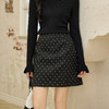 奢姿大码女装2025冬季复古波点半身裙胖妹妹高腰A遮胯百搭短裙9954453909B 商品缩略图0