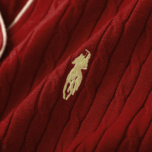 「高货wl」全新升级【铂金会员220/天猫289/差价69】(01558)洛诗琳立体绞花羊毛混纺上衣2025秋冬简约圆领针织开衫 商品图4