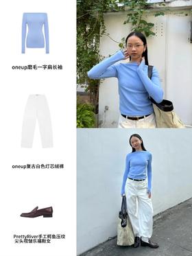 蓝白配｜为秋冬穿搭增添色彩