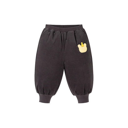 [迷你真心绒]迷你巴拉男女童宝宝拒水羽绒裤冬全棉灯芯绒萌趣裤子 商品图4