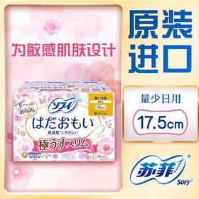 苏菲温柔肌轻柔进口日用迷你卫生巾175mm34片 护垫