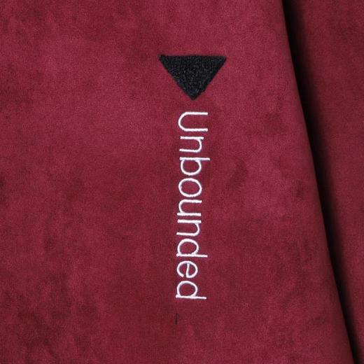 WY1533SDSA秋冬新款痞帅男装潮牌植绒撞色拼接刺绣字母倒三角立领卫衣 商品图3