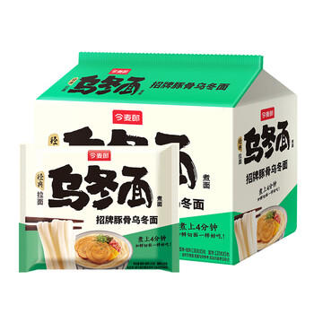 今麦郎 乌冬面 方便面  招牌豚骨风味面 速食宵夜 五连包 /粮油调味 /方便食品 /方便面 商品图1