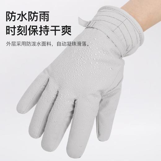冬季加绒加厚户外防风骑行滑雪手套男厚绒毛保暖手套女触屏手套男 商品图3