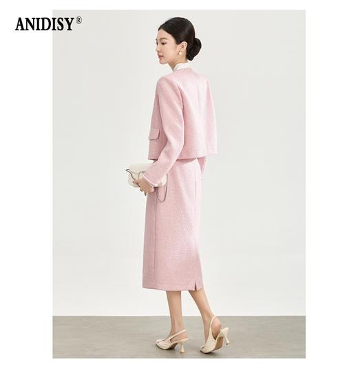 2026春装小香风感亮丝编织粗花呢小香风套装 商品图2