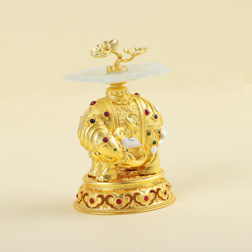 【吉祥如意】古玉花吉象摆件ZX2503055 商品图2