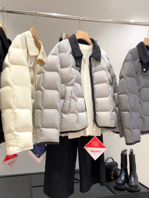 坦b尔在售90白鹅绒❗️复古巴恩风撞色翻领羽绒服 商品图3