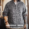 马登工装美式复古青果领毛衫老钱风套头毛衣针织衫灰色外套男冬 商品缩略图3