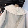 D122405冬季工装羊羔毛派克服大码宽松保暖大翻领海军领保暖外套女 商品缩略图9