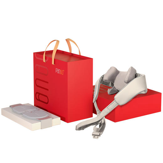 攀高揉捏肩颈按摩器 Neck K6+智能腰腹部按摩带Waist M5 礼盒套装 浅灰色 商品图5