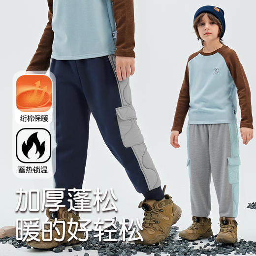 R79208绗棉拼接工装裤 商品图3