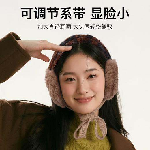 冬季无骨架保暖耳罩女户外防寒系带加绒耳罩男成人毛绒耳罩女 商品图1