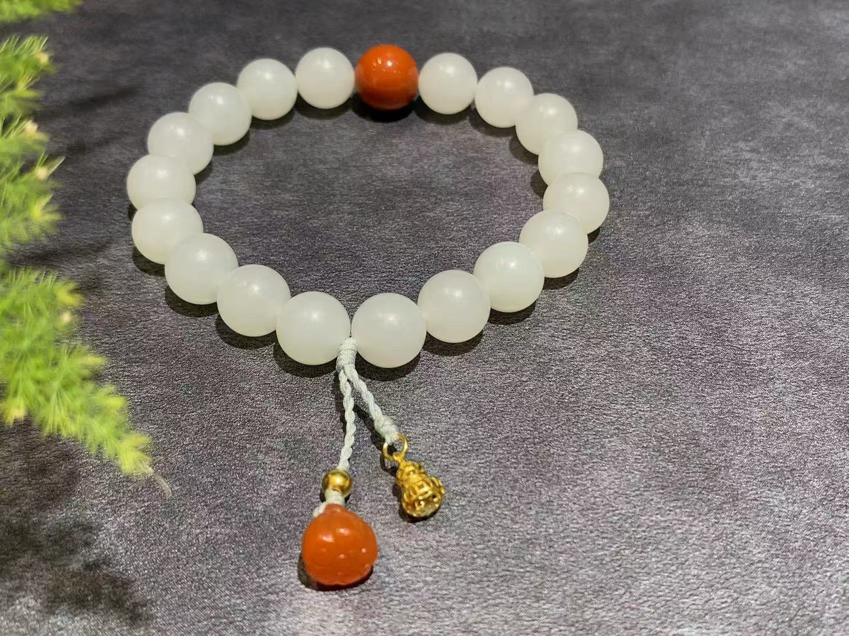 【御珠宫坊】羊脂白玉手串