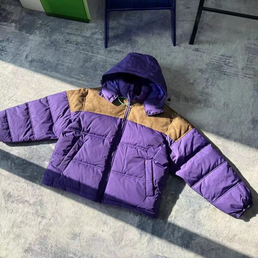 D122401冬季25FW皮革拼接拉链羽绒面包服外套男女同款 商品图10