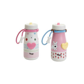 Tagi爱心小狗散步吸管杯 620ml 怦怦爱心机灵大容量保温杯不锈钢吸管杯