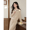 鹿向南「循迹闲暇」燕麦色长袖卫衣女冬季高级外穿休闲短款外套 商品缩略图3