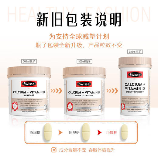 【跨境】Swisse 迷你版钙+维生素D 300粒（新老包装随机发货） 商品图1