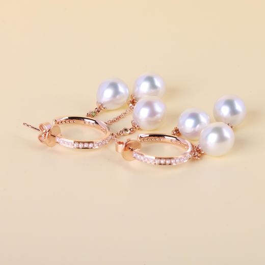 【玲珑星月】一耳三钳珍珠耳坠ZZ12504005 商品图8