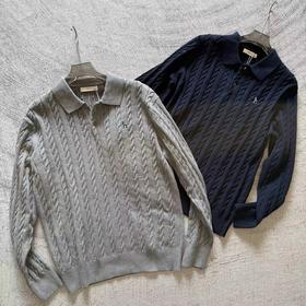 D122455秋冬新款男士纯色针织衫休闲上衣