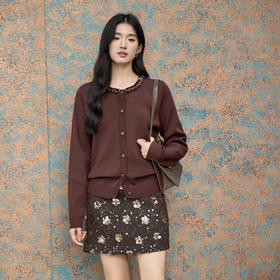 奢姿大码女装2025冬季针织减龄亮片设计两件套胖妹妹时尚气质套装9954970570AB