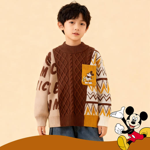 迪士尼米奇针织冬季男童套头毛衣XD4ES020 商品图3