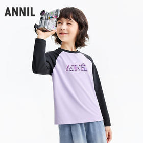 男女童圆领长袖针织衫春季新款安奈儿童装EM611714