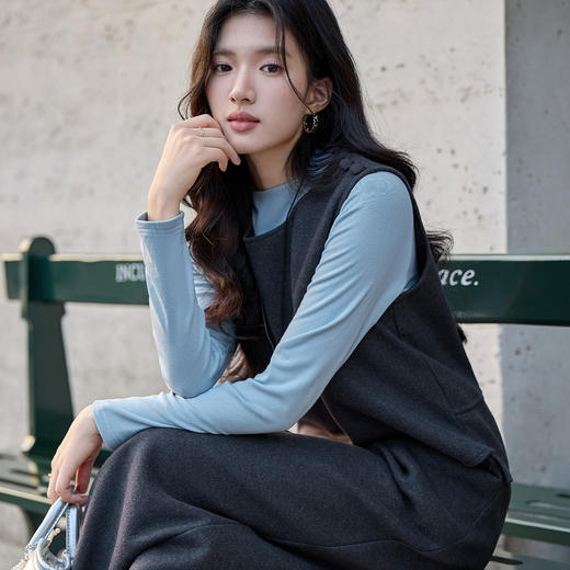 奢姿大码女装2025冬季半高领设计三件套胖妹妹半松紧时尚轻奢套装9954994419 商品图2