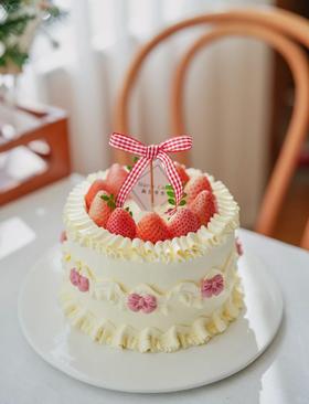 甜美草莓ins蛋糕-低糖处理无添加