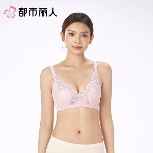 都市丽人女士内衣蕾丝文胸3/4杯软钢圈四排四扣LBC2J9 商品图1