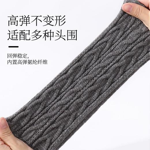 秋冬季加宽保暖护耳头带女户外运动骑行头带男加厚针织绞花发带女 商品图2
