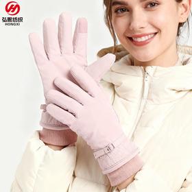 冬季加绒加厚户外防风骑行滑雪手套男厚绒毛保暖手套女触屏手套男