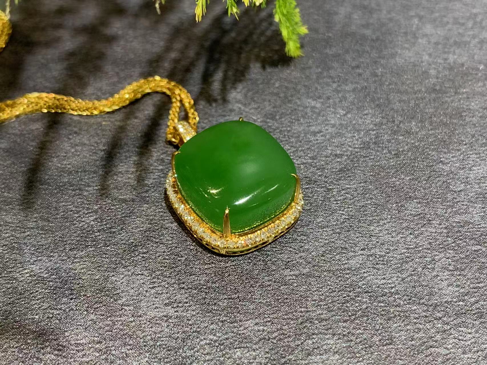 【御珠宫坊】金镶碧玉吊坠