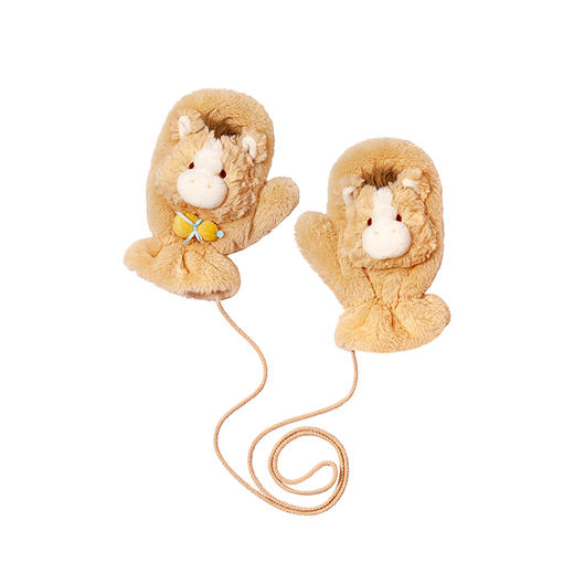 【故宫手套】福气小马毛绒手套文创保暖可爱挂脖滑雪骑行本命年礼物 商品图5