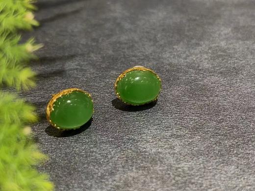 【御珠宫坊】金镶碧玉耳钉 商品图1