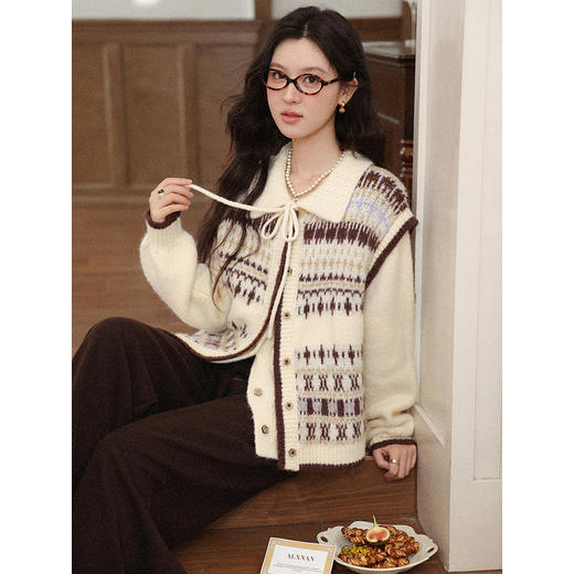 鹿向南「焦糖陷阱」美拉德咖色直筒休闲裤女冬季垂感高腰显瘦长裤 商品图4