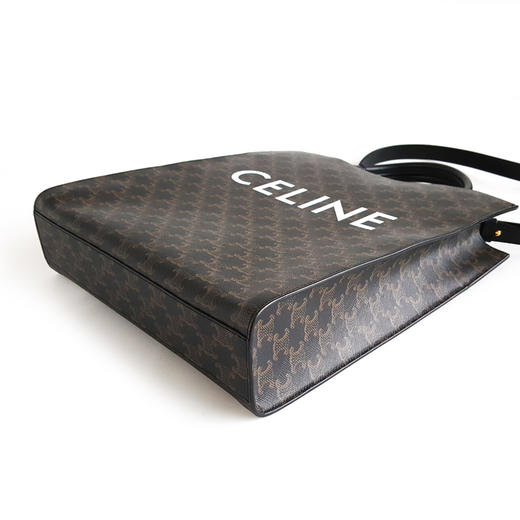 【95新】CELINE思琳中号老花拼黑色凯旋门tote琴谱手提单肩包女士 231225AK47 商品图7