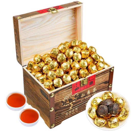 【 中国茗茶❗糯香小沱茶礼盒】糯米香普洱小沱茶，熟茶云南古树普洱茶叶，散茶小饼茶金砖礼盒装，年货中秋送礼领导长辈自己喝L 商品图4