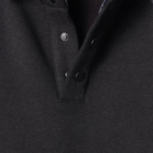 9183SDSA秋冬新款痞帅男装时尚撞色按扣拼接翻领假两件卫衣百搭宽松 商品图3