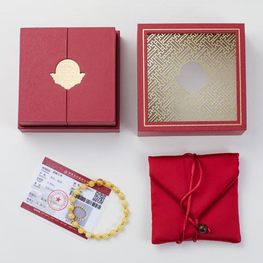 蜜蜡银镀金隔珠手串 商品图4