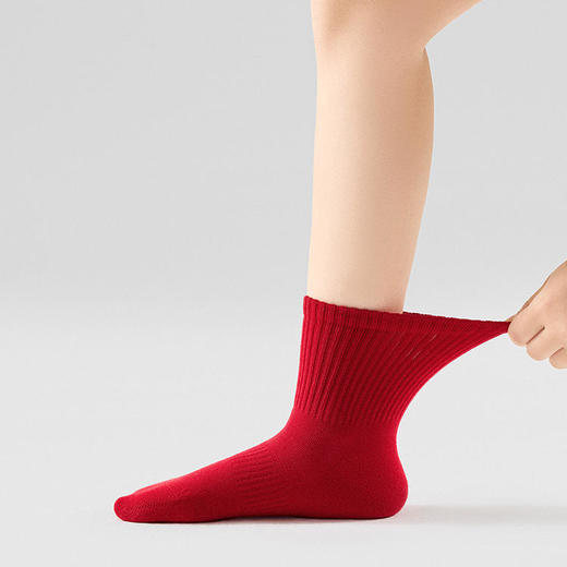 袜尖尖 新年小红袜 男士/女士/儿童 不勒脚不脱落 柔软舒适 商品图7