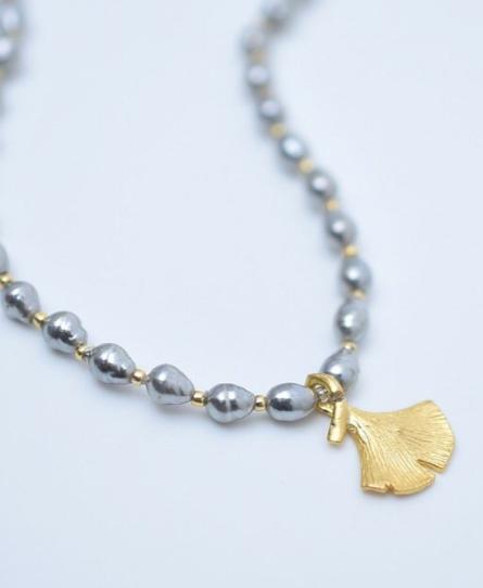 MONSHIRO 巴洛克珍珠：银杏短项链（不可使用购物金） 商品图4